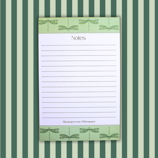 Green Dragonfly Notepad